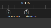 show cues have a slightly bolder appearance than regular cues 